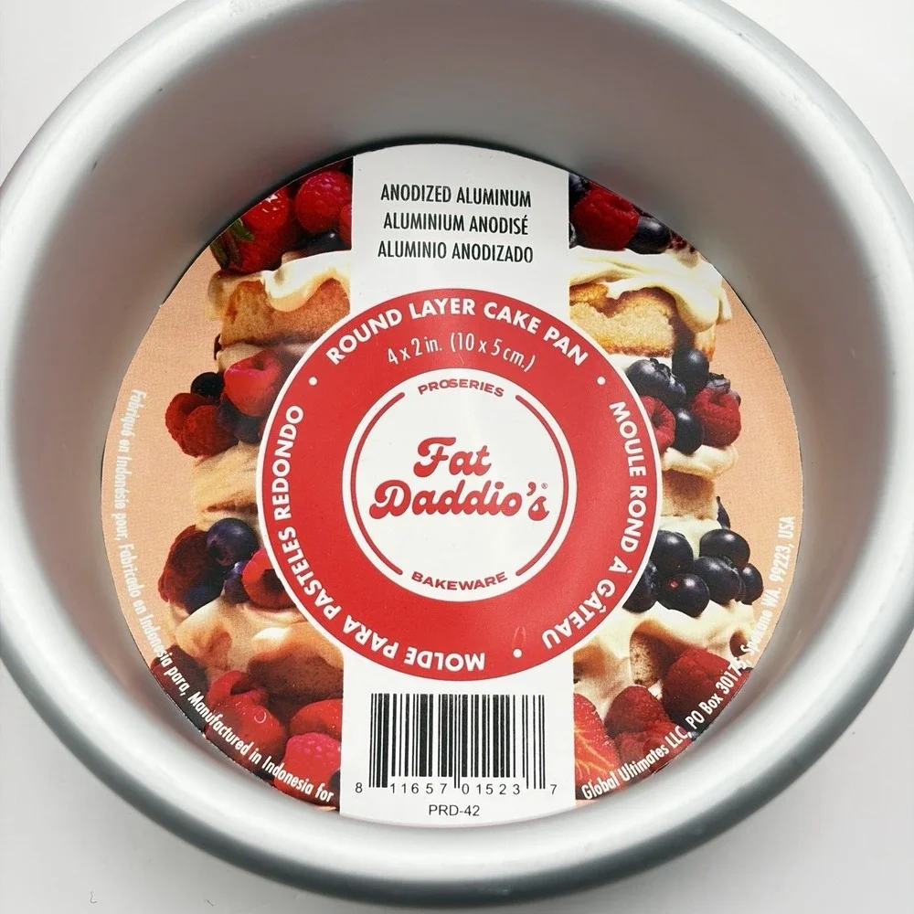 (2) Fat Daddio's Round Layer Cake Pans PRD-63 6 x 3